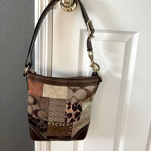 Coach fall patch work shoulder bag